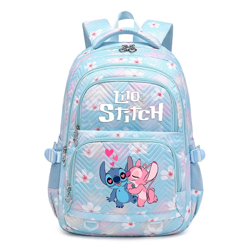 Lilo Stitch Wasserdichter Rucksack mit großem Fassungsvermögen für Damen und Mädchen, Tagesrucksack, leichte Schultasche, lässiger Reiserucksack