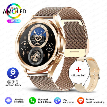 Uhr 6, klassische Bluetooth-Anruf-Smartwatch für Herren, GPS, Outdoor-Sport, Fitness, Modell, Gesundheit, Herzfrequenzmesser, Smartwatch, 2025, Neu