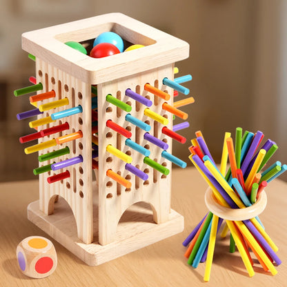 Baby Montessori Sensorische Feinmotorik Spielzeug Farbe Kognitive Lernen Zählen Sticks Spiel Pädagogisches Kinder Balance Holz Spielzeug