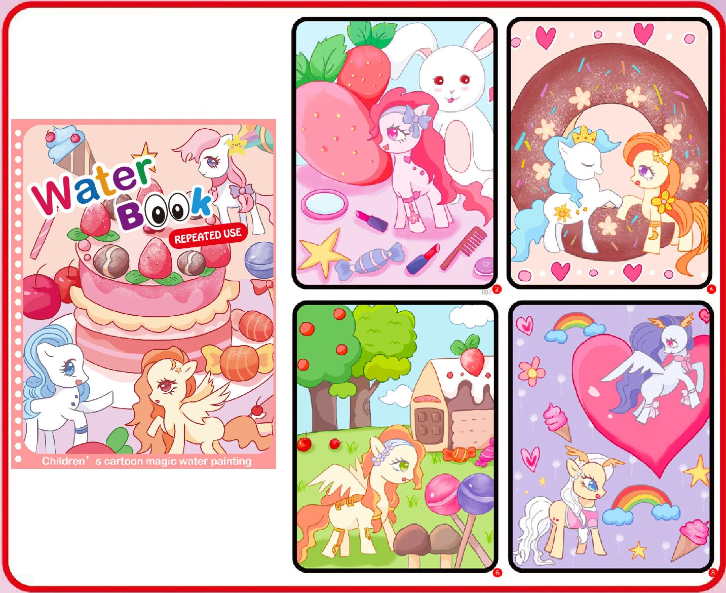 NEUE Kinder Magische Wasser Zeichnung Bücher Malbücher Malerei Spielzeug für Kinder Geburtstag Weihnachten Neujahr Geschenk für Jungen und Mädchen