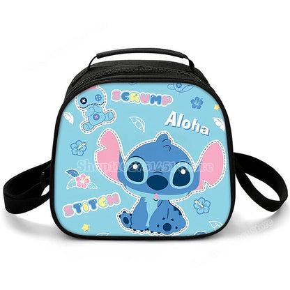 Lilo & Stitch Schulter Lunch Bag auslaufs ichere Kühltasche Handtasche tragbare Thermo Food Bento Picknick Box verstellbarer Schulter gurt