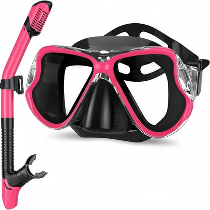 Professionelles Antibeschlag-Schnorchelset für Erwachsene – Set aus Panorama-Tauchmaske und Schwimmtrainingsgeräten aus gehärtetem Glas
