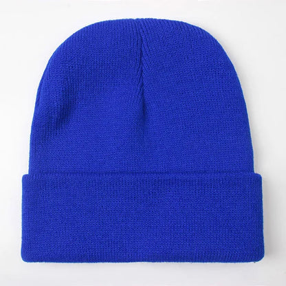 Solide Unisex-Mütze, Herbst-Winter-Wollmischungen, weiche warme Strickmütze für Männer und Frauen, SkullCap-Hüte, Gorro-Ski-Caps, 24-Farben-Mützen