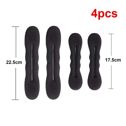 Schwamm Plastiks ch laufe lockige Haar macher Haar gummi Stirnband Twist Donut Bun Locken wickler Haar bänder Frisur Werkzeuge