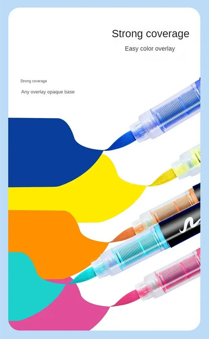 12-120 Farben Acrylfarben Stifte Marker Pinselspitze Farbmarker für Felsmalerei Holz Leinwand Stein Weihnachtsgeschenk DIY Handwerk