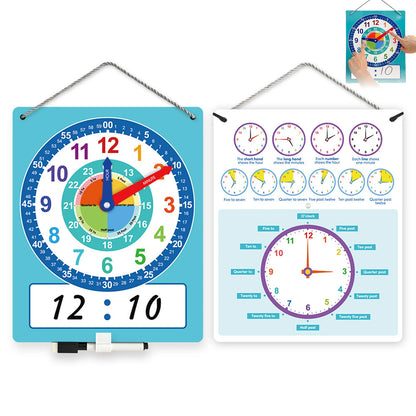 Kinderuhr-Modell, Grundschule, Kinderuhr, Lehrmittel, Lehrzeit, kognitive Lernwerkzeuge, klare Etiketten