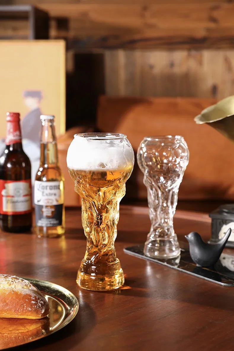 Bierglas-Kaffeebecher, Trophäenform, Komfort mit markanter Textur, Bierkrug, geeignet für Familientreffen