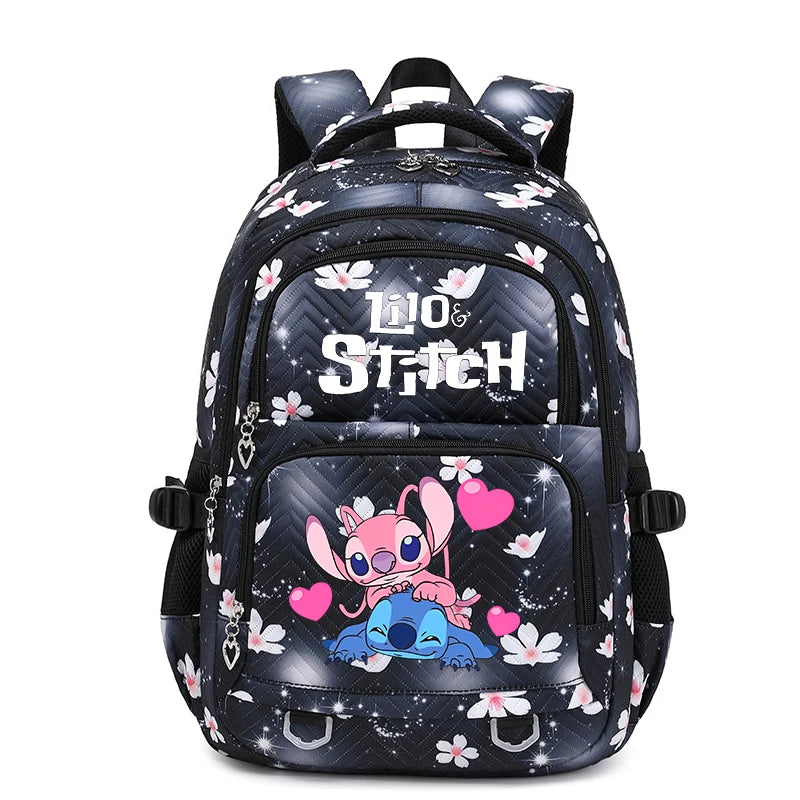 Lilo Stitch Wasserdichter Rucksack mit großem Fassungsvermögen für Damen und Mädchen, Tagesrucksack, leichte Schultasche, lässiger Reiserucksack