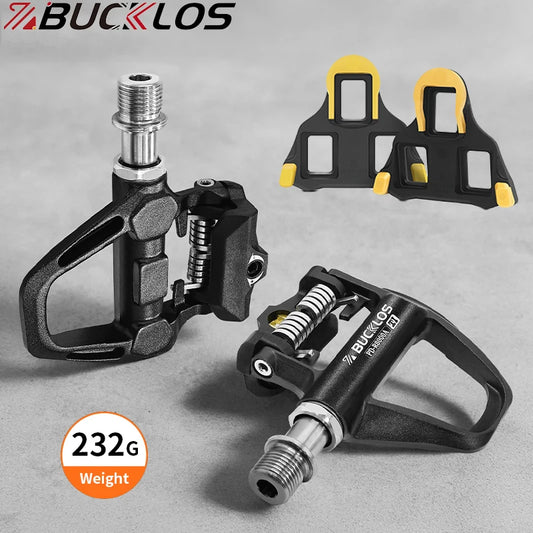 BUCKLOS Rennrad-Verriegelungspedal für SPD SL Ultraleichtes Rennrad Selbstsichernde Pedale Professionelles Fahrrad-Klickpedal