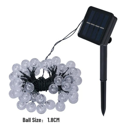 2024 neue Solar Kristall Globus LED Lichterketten LED Solar Outdoor Licht IP65 Fee Licht Weihnachten Girlande für Garten Party decor
