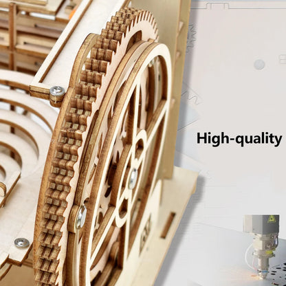 3D-Holzpuzzle zum Selbermachen, mechanisch, manuell, Modellbausätze, Spielzeug, Marmor-Lauf-Set mit 4 Kugeln, für Erwachsene und Kinder, Geschenke