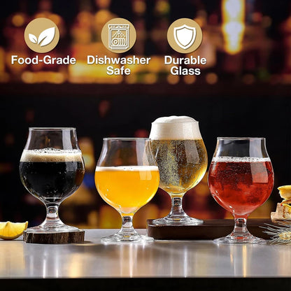 500 ml Biergläser, klassische Bastelbecher, Premium-Becher-Set, Pub, Biergläser mit einzigartigem Design, spülmaschinenfest