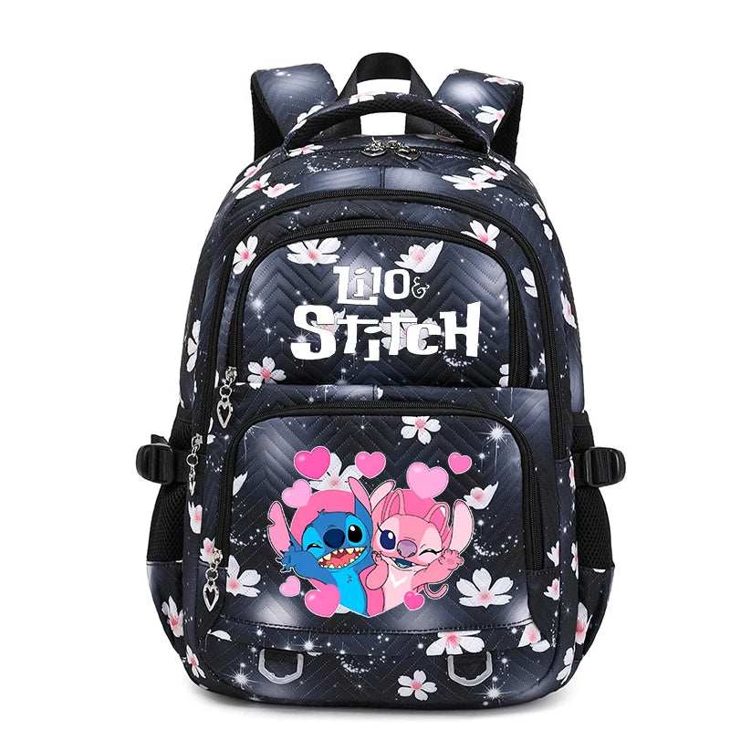 Lilo Stitch Wasserdichter Rucksack mit großem Fassungsvermögen für Damen und Mädchen, Tagesrucksack, leichte Schultasche, lässiger Reiserucksack