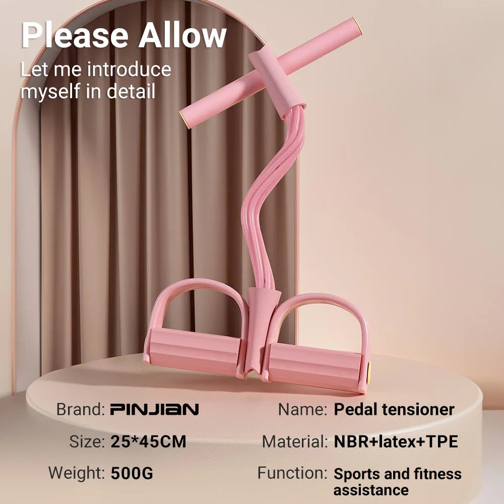 6-Röhren-Widerstandsband, multifunktionales Spannseil, Fitnessbänder, 6-Röhren-elastischer Yoga-Pedalzieher für Sportübungen im Fitnessstudio