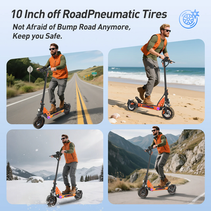 TOFUN TF3 Elektroroller 1000W Motor 48V13Ah Batterie Erwachsene Sport Road Mountain E-Scooter 10 Zoll Reifen Schnee Faltbarer EScooter