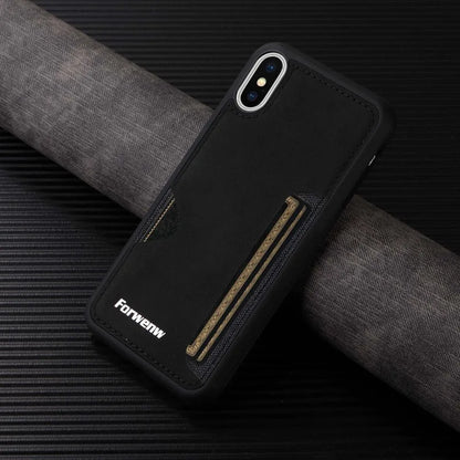 Retro-Kartenhalter-Handyhülle für iPhone 17 16 15 14 13 12 11 Pro Max 16E Air XS XR SE 7 8 Plus Business Wallet PU-Lederhülle