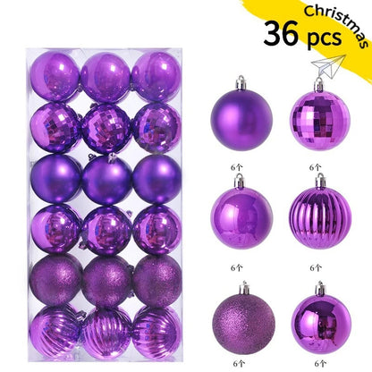 24/36Pcs Weihnachten Dekoration 3/4CM Kugeln Hängen Weihnachten Baum Anhänger Ornamente für Home Party Decor neue Jahr Geschenk Zubehör