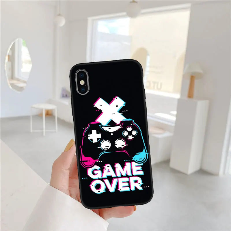 IX16 Game Over Neue Luxus-Handyhülle für iPhone SE X XS XR 16E 11 Pro Max 8 7 6 6s Plus