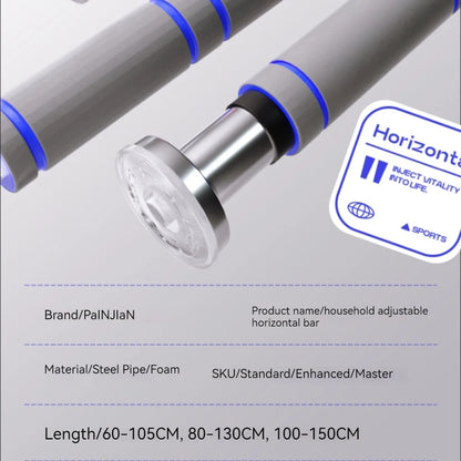 Teleskop-Tür-Zugstange, rutschfest, für Chin-Up-Fitnessgeräte, verstellbar, für Zuhause, Fitnessstudio, Krafttraining, strapazierfähig, für Männer und Frauen
