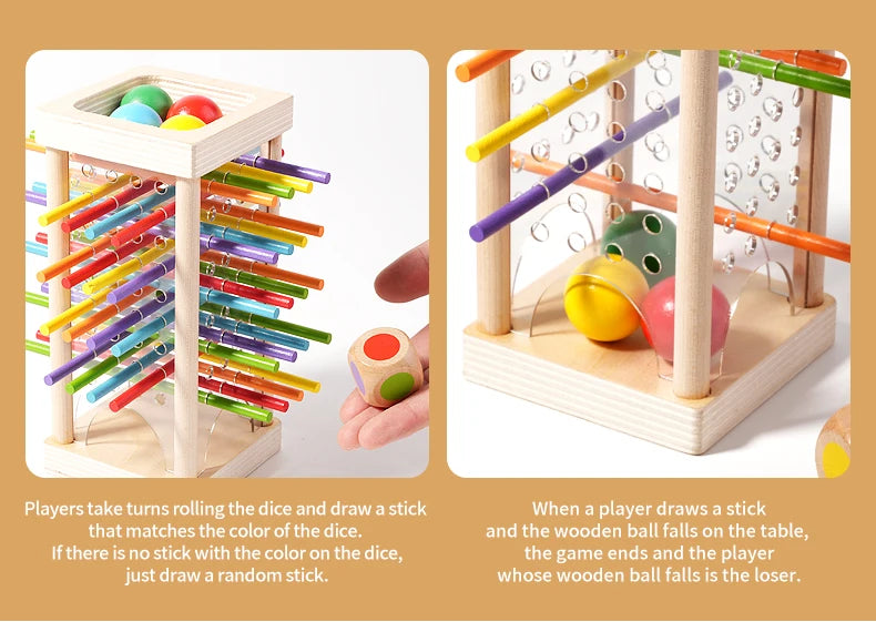 Baby Montessori Sensorische Feinmotorik Spielzeug Farbe Kognitive Lernen Zählen Sticks Spiel Pädagogisches Kinder Balance Holz Spielzeug