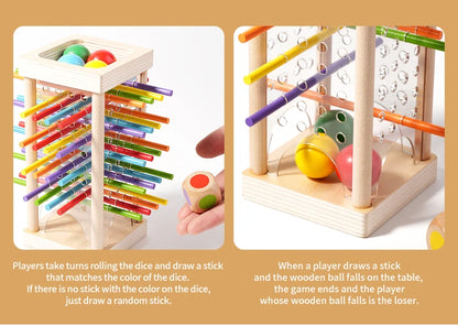 Baby Montessori Sensorische Feinmotorik Spielzeug Farbe Kognitive Lernen Zählen Sticks Spiel Pädagogisches Kinder Balance Holz Spielzeug