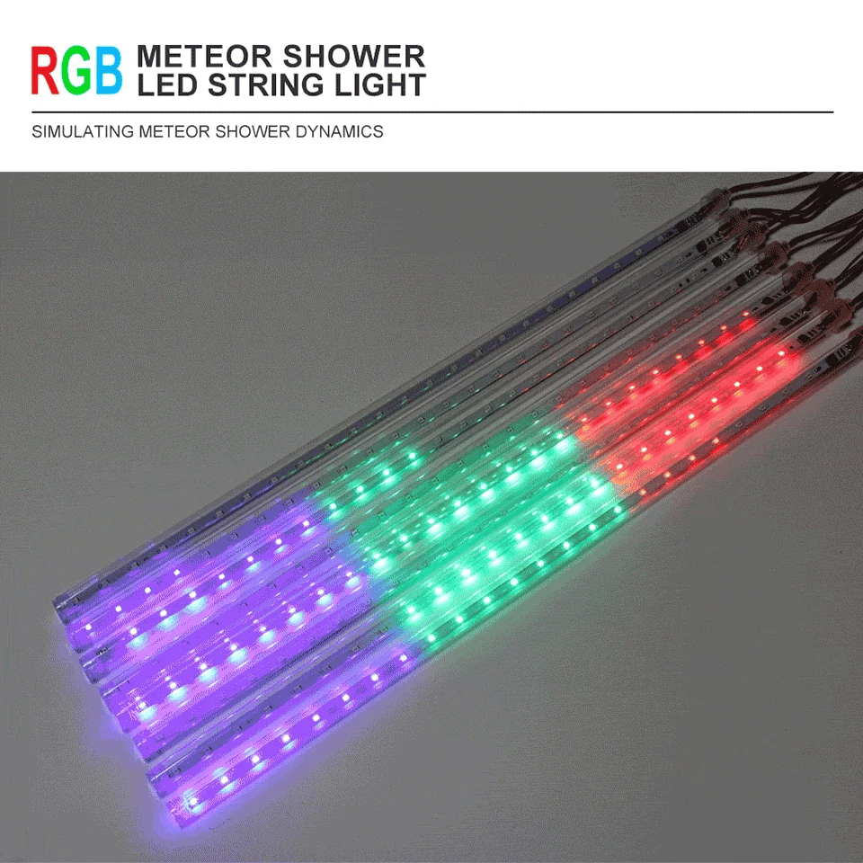 30 cm/50 cm Wasserdichte Meteorschauer Regen 8 Röhre LED Lichterketten Für Outdoor Urlaub Weihnachten Dekoration Baum EU/US/AU/UK Stecker