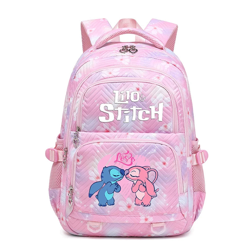 Lilo Stitch Wasserdichter Rucksack mit großem Fassungsvermögen für Damen und Mädchen, Tagesrucksack, leichte Schultasche, lässiger Reiserucksack