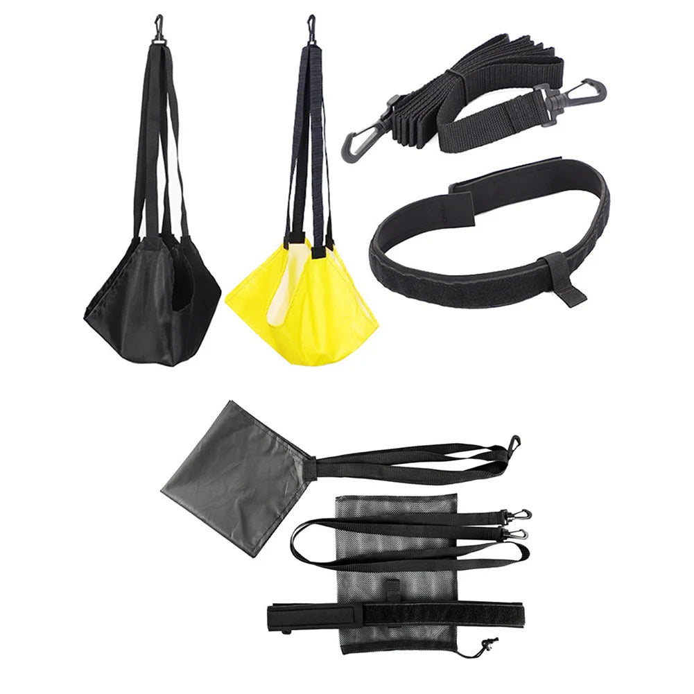 Schwimm kraft training Widerstands gürtel Trainings geräte Erwachsene Kinder Schwimmt raining Trainings gürtel mit Schlepp fallschirm