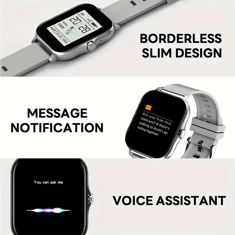 LAXASFIT 2025, neue Smartwatch, Bluetooth, Sprechen, voller Touchscreen, Herzfrequenzmesser, Sport, Fitness, Smartwatch, Männer und Frauen, Geschenk