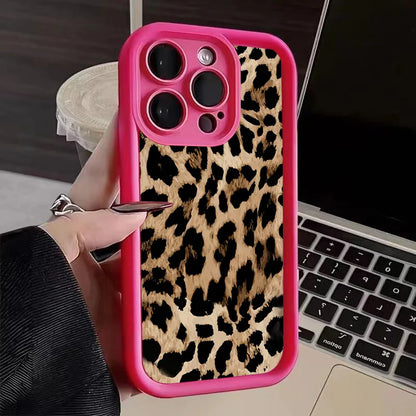 Mode Sexy Braun Leopard Silikon Soft Case Für iPhone 13 14 Pro Max 11 12 Mini 15 16 Plus SE2022 7 8 X XS XR Stoßfest Abdeckung