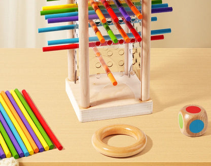Baby Montessori Sensorische Feinmotorik Spielzeug Farbe Kognitive Lernen Zählen Sticks Spiel Pädagogisches Kinder Balance Holz Spielzeug