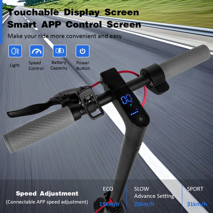 ES80/M365 X1 Elektroroller 36V 10,5Ah 500W Motor 35KM große Reichweite 31KM/H 8,5 Zoll Vollreifen faltbar Smart APP EScooter