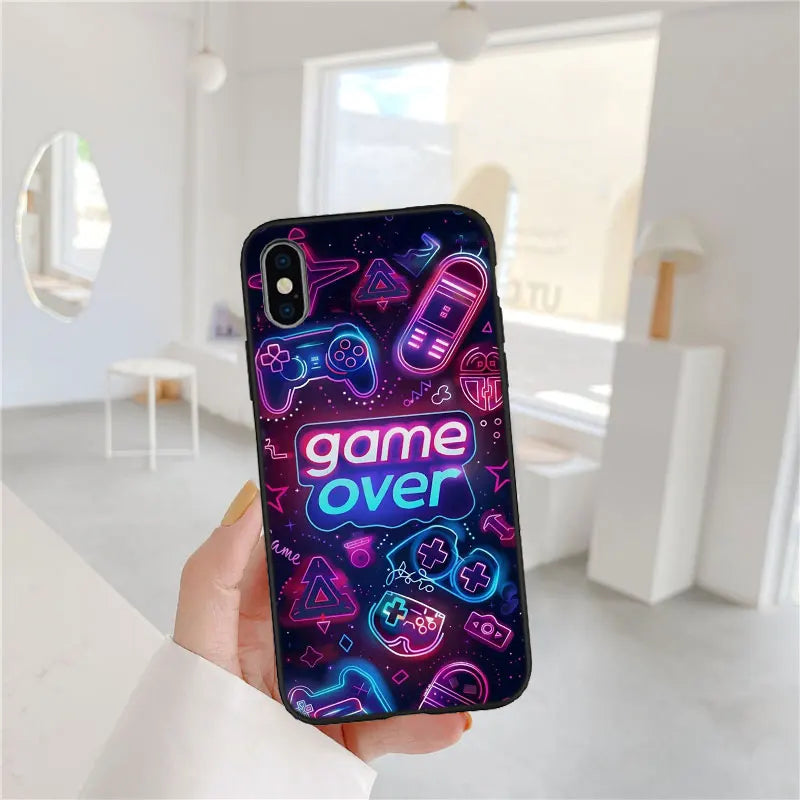 IX16 Game Over Neue Luxus-Handyhülle für iPhone SE X XS XR 16E 11 Pro Max 8 7 6 6s Plus