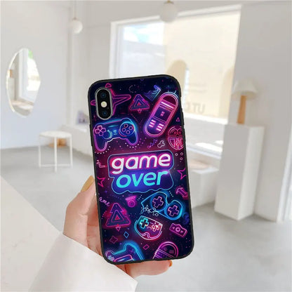 IX16 Game Over Neue Luxus-Handyhülle für iPhone SE X XS XR 16E 11 Pro Max 8 7 6 6s Plus
