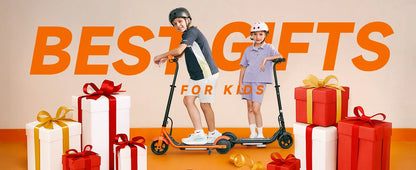 Kinder-Elektroroller K2Pro 150 W Motor 6 Zoll Reifen 18 V Batterie 16 km h Höchstgeschwindigkeit 6–9 km Reichweite Orange Schwarz 3 Geschwindigkeitsgetriebe mit LED