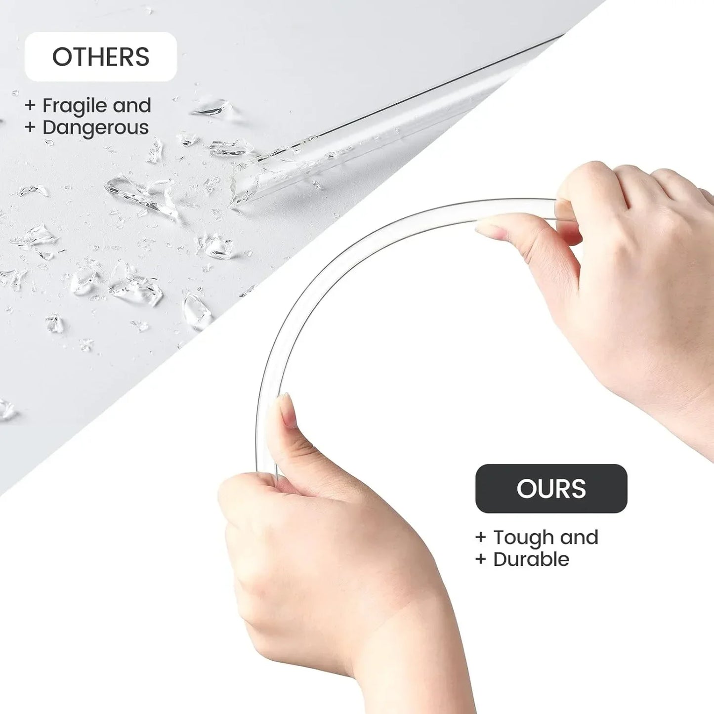 Ersatzstrohhalme für Stanley 40 oz Tassenbecher, 12er-Pack transparente wiederverwendbare Kunststoffstrohhalme, 2 Strohbürsten, für Stanley Cup