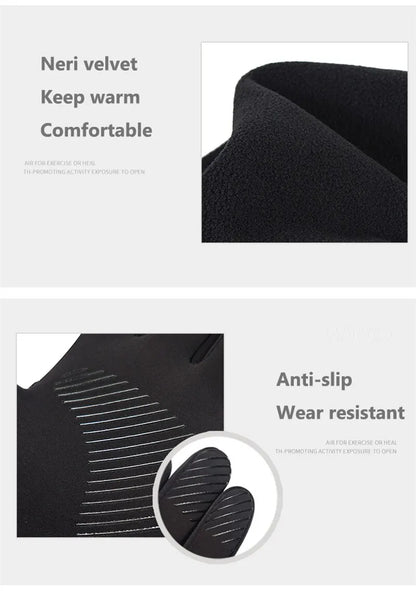 Winter Warme Volle Finger Wasserdicht Winddicht Radfahren Outdoor Sport Laufen Motorrad Ski Touchscreen Fleece Handschuhe