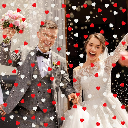 1000–5000 Stück Valentinstag-Papierkonfetti, rotes Herz, Seidenpapier, Party-Dekoration zum Füllen von Ballon, Hochzeit, handgehaltenes Wurfkonfett