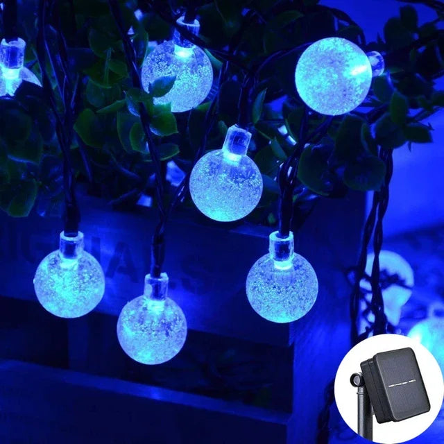 2024 neue Solar Kristall Globus LED Lichterketten LED Solar Outdoor Licht IP65 Fee Licht Weihnachten Girlande für Garten Party decor