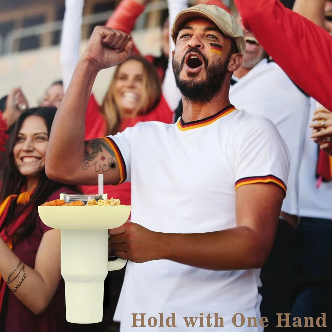 Snackschale für Stanley 40oz Becher mit Griff, für Stanley Cup Zubehör Snack-Tablett