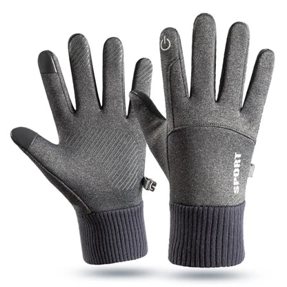 Winter Warme Volle Finger Wasserdicht Winddicht Radfahren Outdoor Sport Laufen Motorrad Ski Touchscreen Fleece Handschuhe