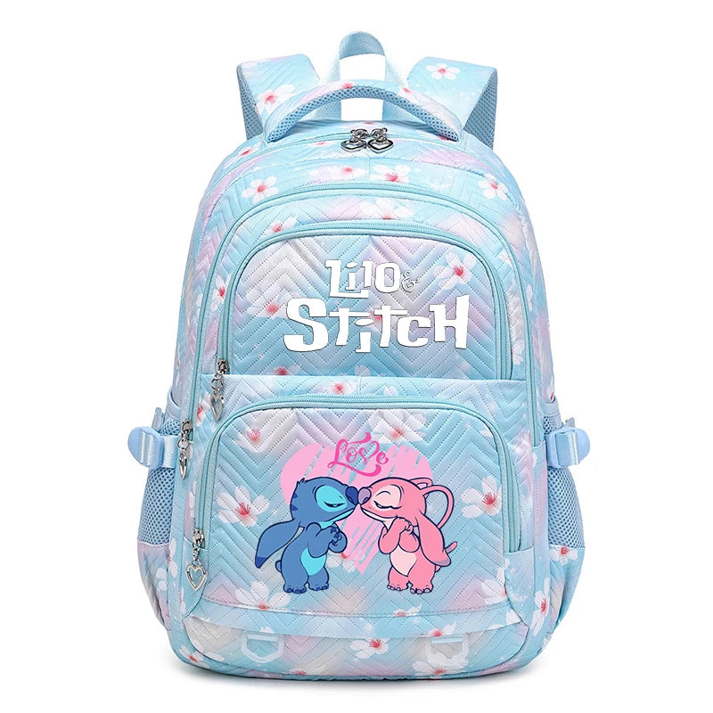 Lilo Stitch Wasserdichter Rucksack mit großem Fassungsvermögen für Damen und Mädchen, Tagesrucksack, leichte Schultasche, lässiger Reiserucksack