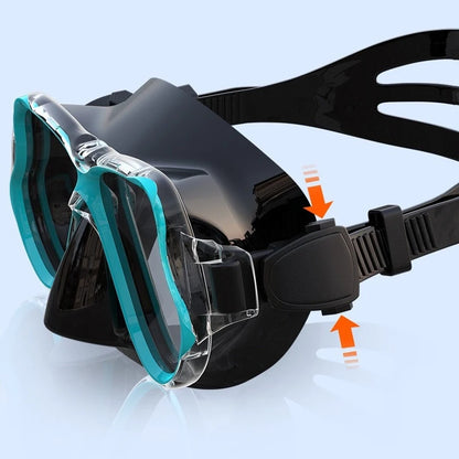 Professionelles Antibeschlag-Schnorchelset für Erwachsene – Set aus Panorama-Tauchmaske und Schwimmtrainingsgeräten aus gehärtetem Glas