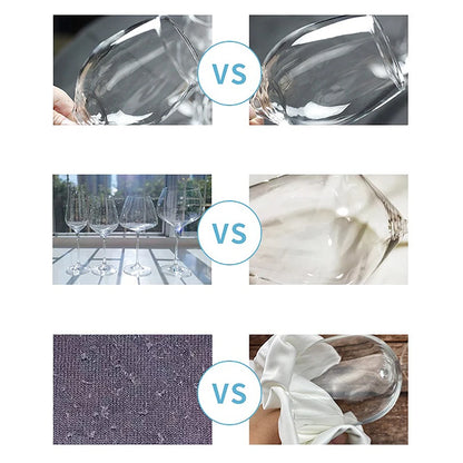 Reinigungs tuch zum Abwischen von Rotwein gläsern Wischen Sie das Glas ab, ohne Spuren zu hinterlassen