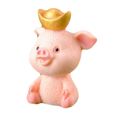 3-4 cm Harz Glück Schwein Figur Geld Piggy Statue DIY Miniatur Garten Tisch Ornament Auto Dashboard Puppen Für ohrring Schlüsselbund