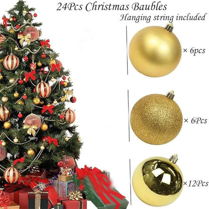 24/36Pcs Weihnachten Dekoration 3/4CM Kugeln Hängen Weihnachten Baum Anhänger Ornamente für Home Party Decor neue Jahr Geschenk Zubehör
