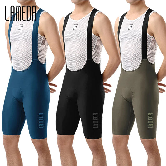 LAMEDA Professionelle Radfahren Träger Männer Atmungsaktive Sommer Fahrrad Shorts Hosen Polsterung MTB Bike Shorts für Männer MTB Radfahren Kleidung