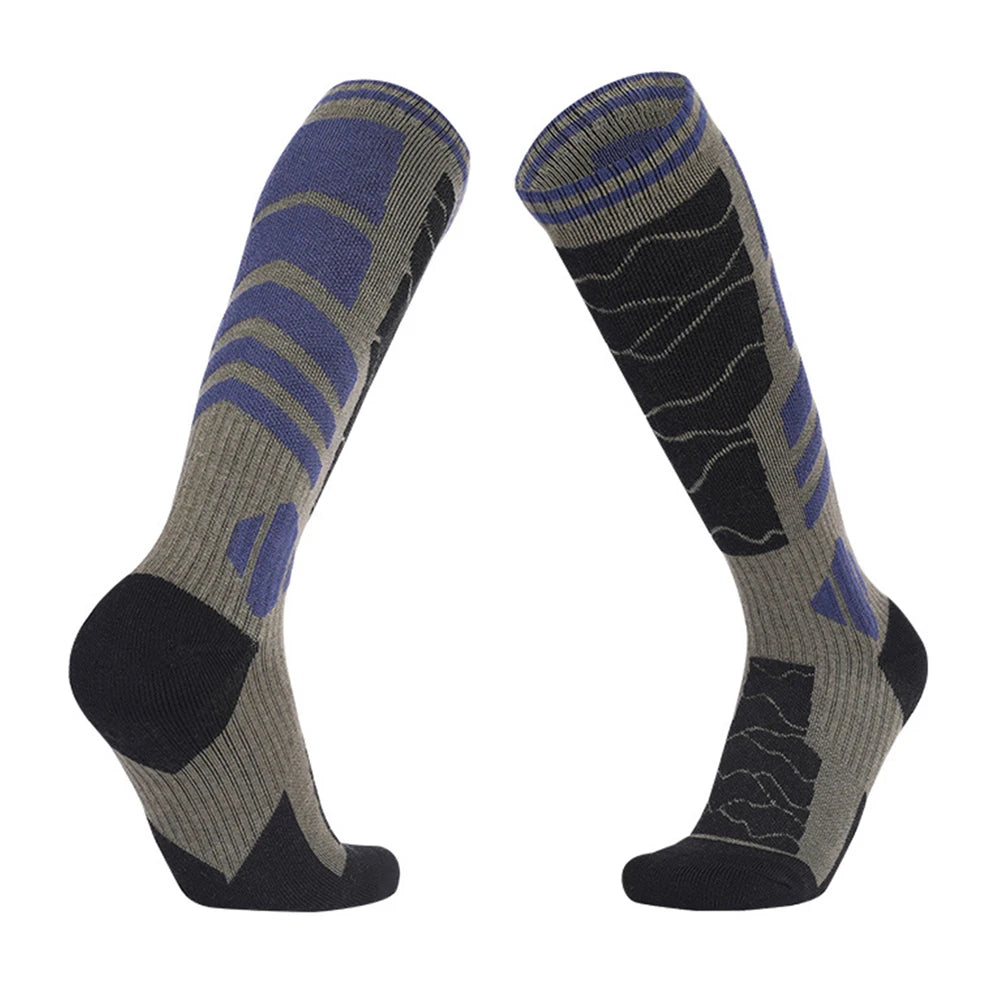 1 paar Merino Wolle Baumwolle Winter Männer Warme Ski Socken Dicker Sport Snowboard Radfahren Fußball Socken Hohe Elastische Thermische Socken