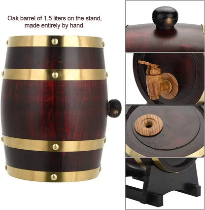 1L/1,5 L/3L Holz Wein Barrel Vintage Eiche Bier Brauen Zubehör Whisky Lagerung Container Hause Dekoration wein Bar Werkzeuge