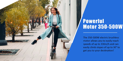 ES80/M365 X1 Elektroroller 36V 10,5Ah 500W Motor 35KM große Reichweite 31KM/H 8,5 Zoll Vollreifen faltbar Smart APP EScooter